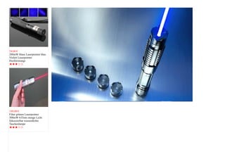54.00 €                  
200mW blaue Laserpointer blau
Violett Laserpointer
Hochleistungs
★★★☆☆                             
189.00 €                         
Fiber grünen Laserpointer
500mW 635nm orange Licht
fokussierbar wasserdichte
Taschenlampe
★★★☆☆                             
 
 