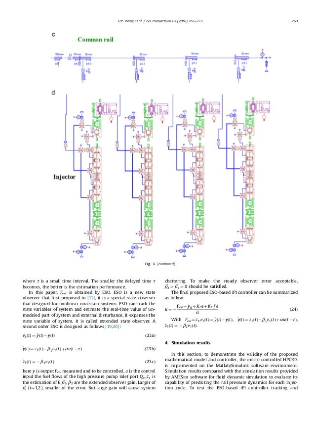 High pressure common rail injection system modeling and control