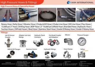 High Pressure Hoses And Fittings