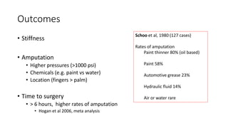 High pressure injection injuries Dr Sean Nicklin | PDF