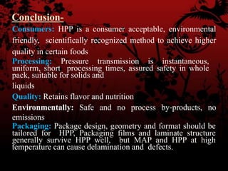 High Pressure Processing (HPP) | PPTX