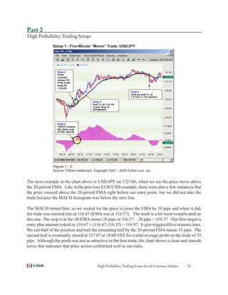 Part 2
High Probability Trading Setups
               Setup 1 - Five-Minute “Momo” Trade, USD/JPY




               Figur...