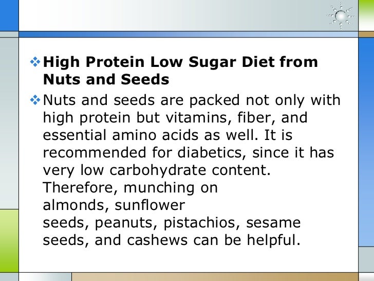 High protein low sugar diet for diabetic vegetarians