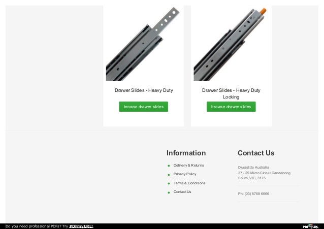 High Quality Drawer Slides At Duraslide In Australia