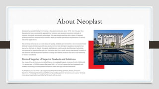 About Neoplast
 