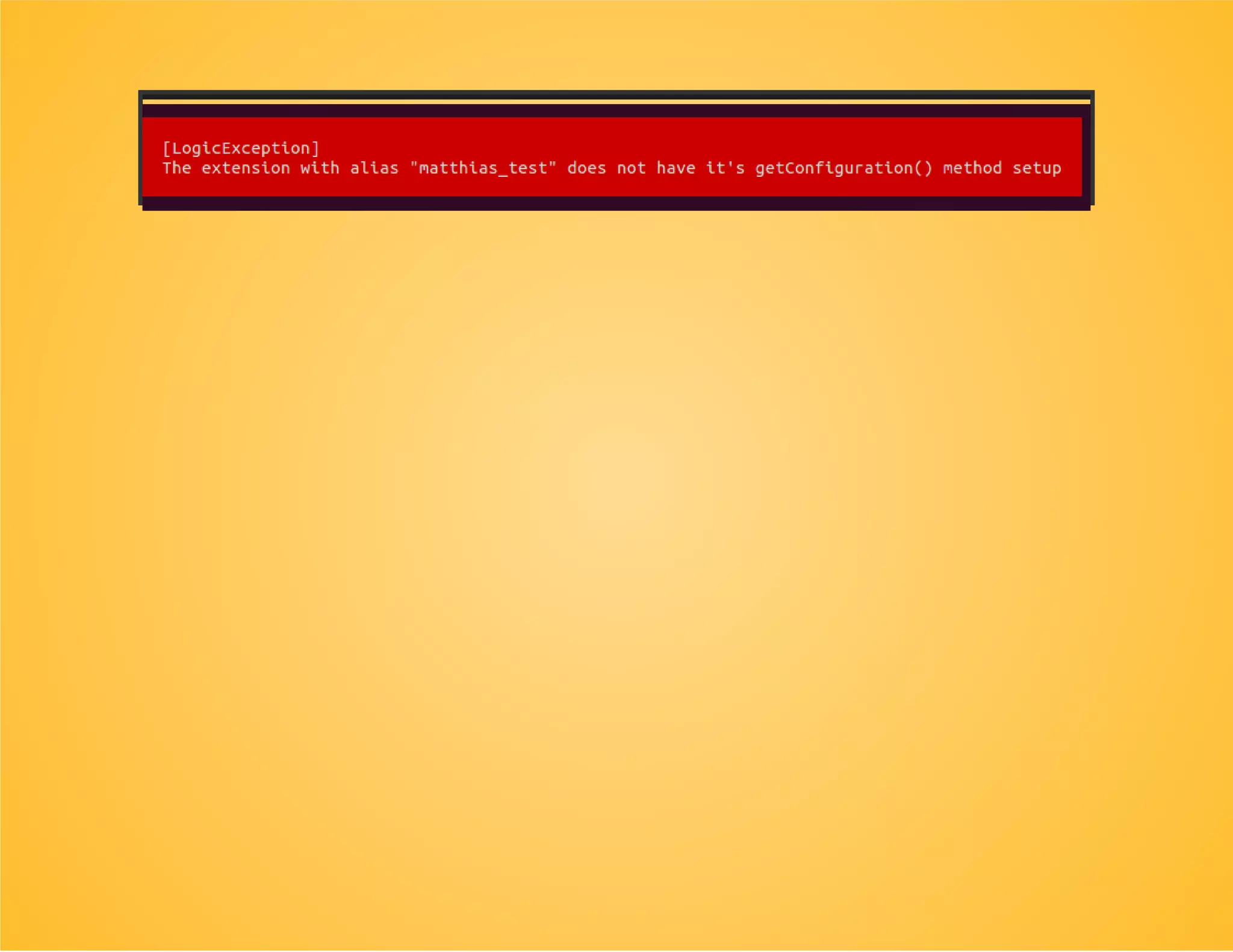 This introduces a bug
Run app/console config:dump-reference
[extension-alias]
 