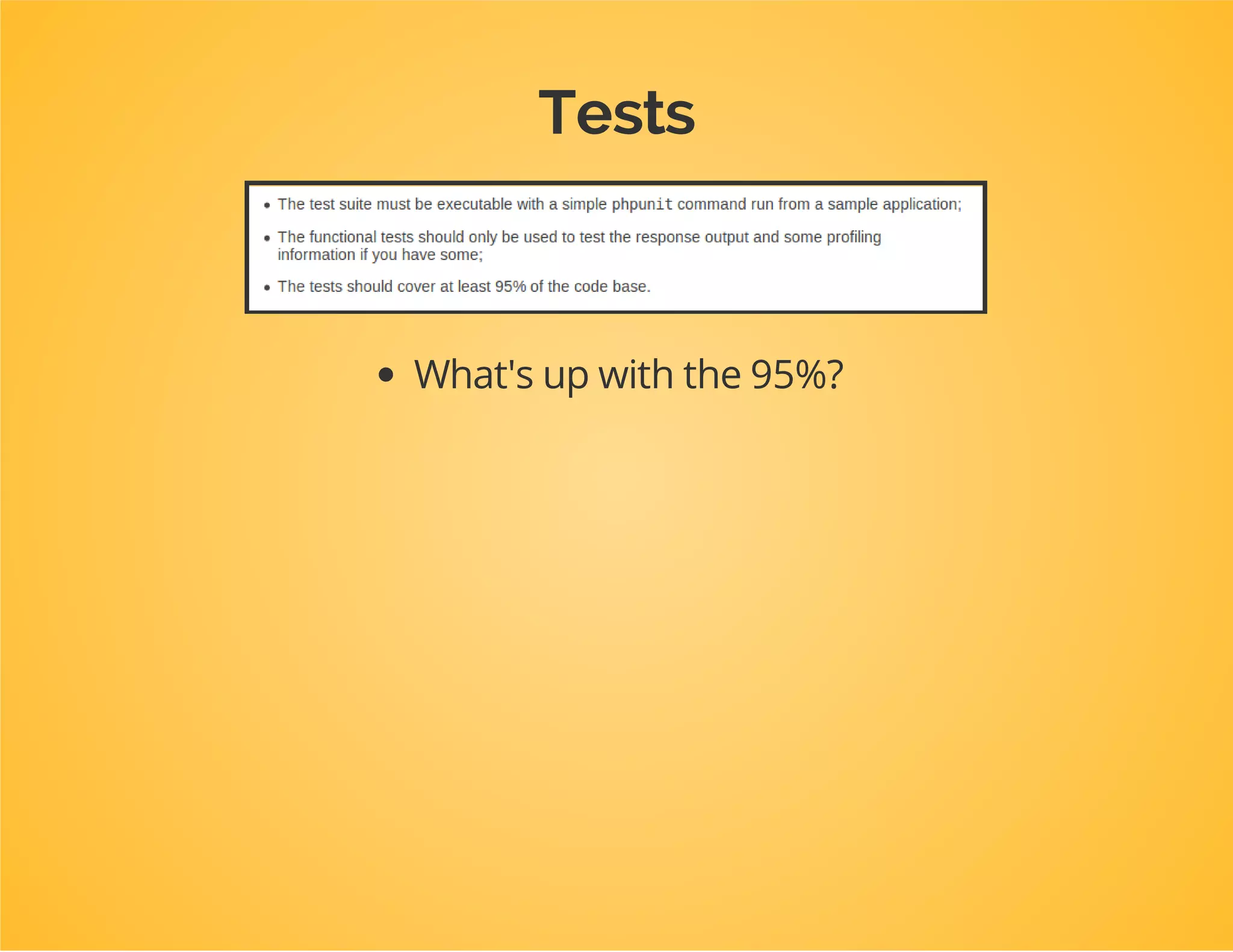 Controllers
Controllers don't need to extend anything at all.
ContainerAware*should be avoided in all cases.
 