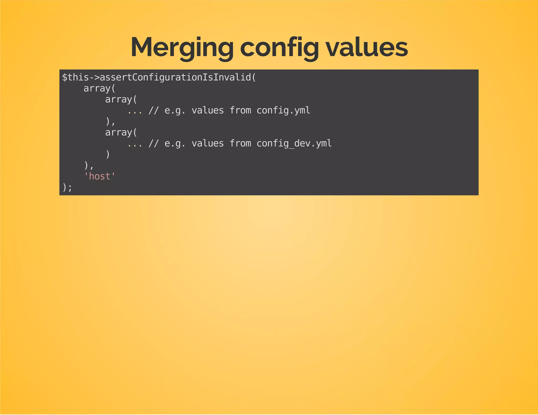 Test first
Repeat these steps for port
Make sure your test first fails
Then you add some code
Then the test should pass
 