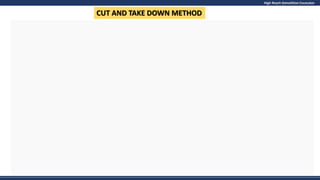 High Reach Demolition Excavator
CUT AND TAKE DOWN METHOD
 