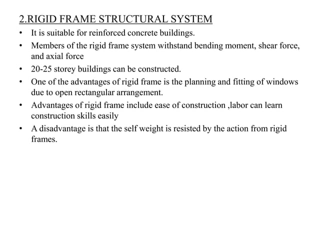 Structural systems in high rise building and analysis methods | PPTX