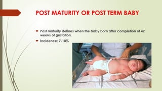 Post Term HIGH RISK NEW BORN, LOW BIRTH WEIGHT,PRETERM BIRTH | PPTX
