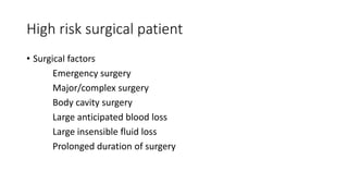 Management of high risk surgical patient | PPTX