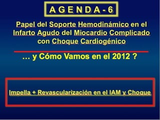 UPDATE OF HIGH RISK PCI . . . IMPELLA vs IABP : INCLUDES  THE SHOCK II TRIAL