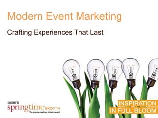 Modern Event Marketing
Crafting Experiences That Last
 