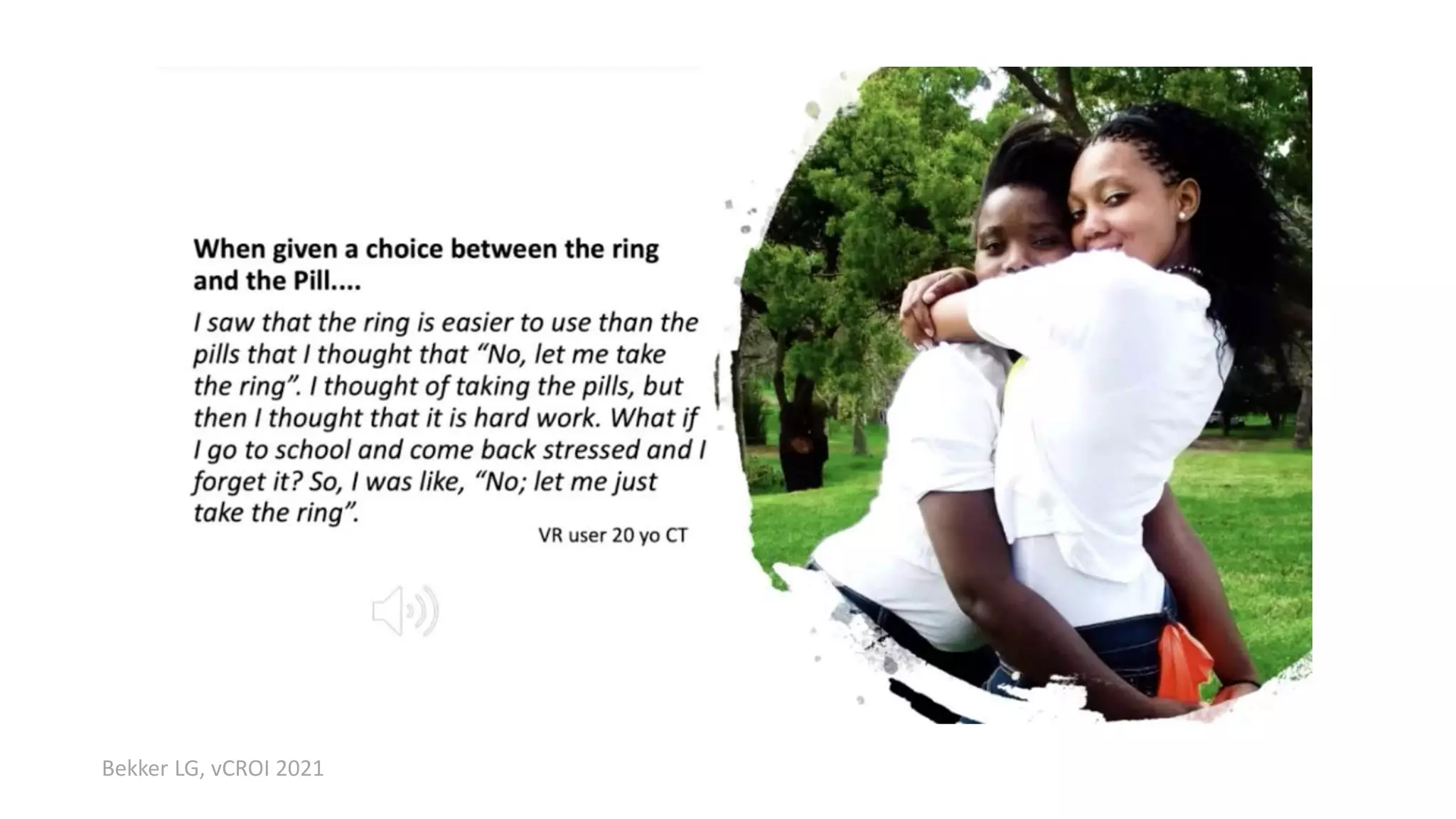 Bekker LG, vCROI 2021
 