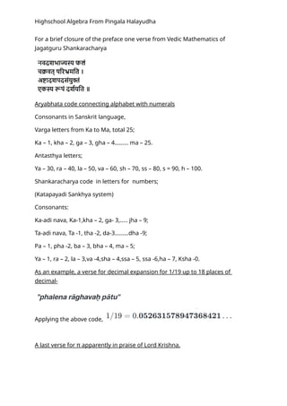 Highschool Algebra from Pingala Halayudha.docx