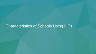 |
Characteristics of Schools Using ILPs
 