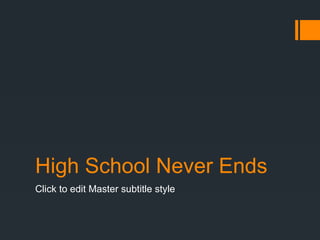 High School Never Ends
Click to edit Master subtitle style
 