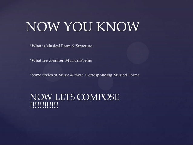 high school presentation forms of music form and structure in music