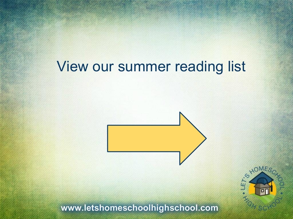 High School Summer Reading List