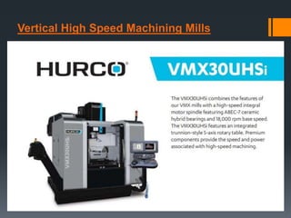 Vertical High Speed Machining Mills
 
