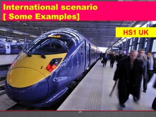 International scenario
[ Some Examples]
24
HS1 UK
 