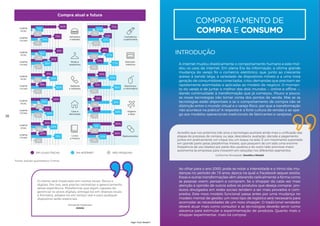 O cliente será impactado em muitos locais, físicos e
digitais. Por isso, será preciso centralizar o gerenciamento
dessa experiência. Plataformas que sejam capazes de
gerenciar os ativos digitais, entregá-los em diversos locais
e formatos, adaptá-los em tempo real e para qualquer
dispositivo serão essenciais.
Fernando Takahashi
Adobe
EM LOJAS FÍSICAS NA INTERNET NÃO PESQUISO
75%COMPRA
FUTURA
COMPRA
ATUAL
94%
5%
1%
61%
COMPRA
FUTURA
3%
COMPRA
ATUAL
81%
16%
3%
80%
COMPRA
FUTURA
2%
COMPRA
ATUAL 58%
41%
18%
45%
COMPRA
FUTURA
4%
COMPRA
ATUAL
24%
8%
76%
COMPRA
FUTURA
4%
COMPRA
ATUAL
58%
4%
75%
20%
5%
77%
2%
57%
41%
21%
2%
86%
2%
69%
29%
13%
2%
88%
3%
81%
15%
9%
4%
89%
9%
86%
32%
2%
2%
69%
51%
36%
20%
53%
43%25%
1%
36%
2%
6%
Alimentos
e bebidas
Moda e
acessórios
Telefonia
e celulares
Casa e
decoração
Viagens
e lazer
Livros
e música
Cosméticos
e perfumaria
Eletrodo-
mésticos
Eletrônicos
e informática
Medicamentos
Compra atual e futura
Fonte: estudo quantitativo Croma.
36
comportamento de
compra e consumo
INTRODUÇÃO
A internet mudou drasticamente o comportamento humano e este mol-
dou os usos da internet. Em plena Era da Informação, a última grande
mudança do varejo foi o comércio eletrônico, que, junto ao crescente
acesso à banda larga, à variedade de dispositivos móveis e a uma nova
geração de consumidores conectados, criou demandas que precisam ser
rapidamente assimiladas e aplicadas ao modelo de negócio. O momen-
to do varejo é de juntar o melhor dos dois mundos — online e offline —,
dando continuidade à transformação que já começou. Pouco a pouco,
as novas tecnologias irão tomar conta dos pontos de venda. Mas se as
tecnologias estão disponíveis e se o comportamento de compra não vê
distinção entre o mundo virtual e o varejo físico, por que a transformação
não acontece na prática? A resposta é: a forte cultura de vendas e ao ape-
go aos modelos operacionais tradicionais de fabricantes e varejistas.
Ao olhar para o ano 2000, pode-se notar a intensidade e o ritmo das mu-
danças no período de 15 anos, época na qual o Facebook sequer existia.
Essas e outras transformações vêm alterando radicalmente a forma como
as pessoas vivem, pensam e compram. Se o shopper dá cada vez mais
atenção à opinião de outros sobre os produtos que deseja comprar, pro-
dutos divulgados em redes sociais tendem a ser mais provados e com-
prados. Este novo modelo funcional passa antes por uma mudança no
modelo mental de gestão: um novo tipo de logística será necessário para
acomodar as necessidades de um novo shopper. O tradicional vendedor
deverá atuar mais como consultor e as tecnologias deverão servir como
alavanca para estimular a experimentação de produtos. Quanto mais o
shopper experimentar, mais irá comprar.
High-Tech Retail®
Acredito que nos próximos três anos a tecnologia auxiliará ainda mais a unificação das
etapas do processo de compra, ou seja, descoberta, avaliação, decisão e pagamento
juntos em praticamente um clique (ou um toque na tela). É um movimento suportado
em grande parte pelas plataformas móveis, que possuem de um lado uma enorme
frequência de uso (dados) por parte dos usuários e do outro lado promove maior
autonomia às empresas para inovarem em soluções nos diferentes segmentos.
Guilherme Wroclawski, SaveMe e Modait
 