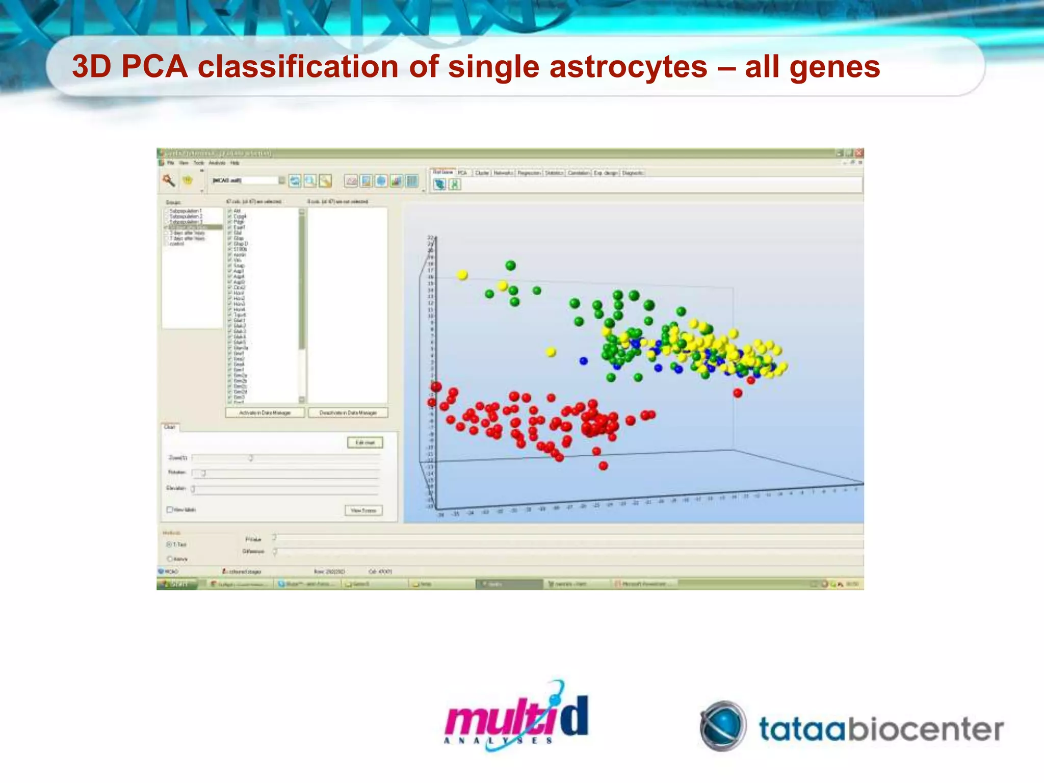 3D PCA classification of single astrocytes – all genes
 