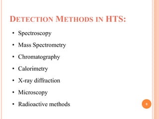 Hts Screening Method High throughput screening (hts) copy | PPTX