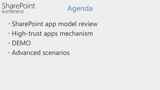 High-Trust Add-Ins SharePoint for On-Premises Development | PPTX