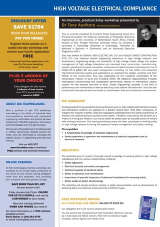 High Voltage Electrical Compliance and Safety Operating Procedures | PDF