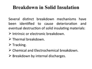 Insulation Breakdown Example Comprehensive Overview of Electrical Properties and Breakdown ...