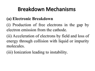 Electric Breakdown Sample Comprehensive Overview of Electrical Properties and Breakdown ...