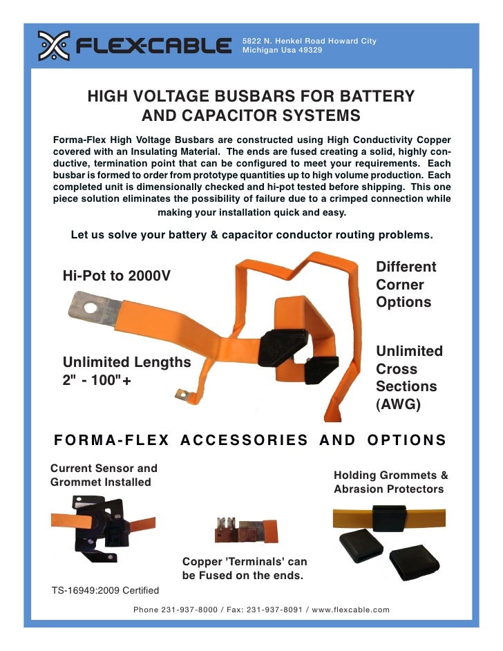 High Voltage Flexible Bus Bars