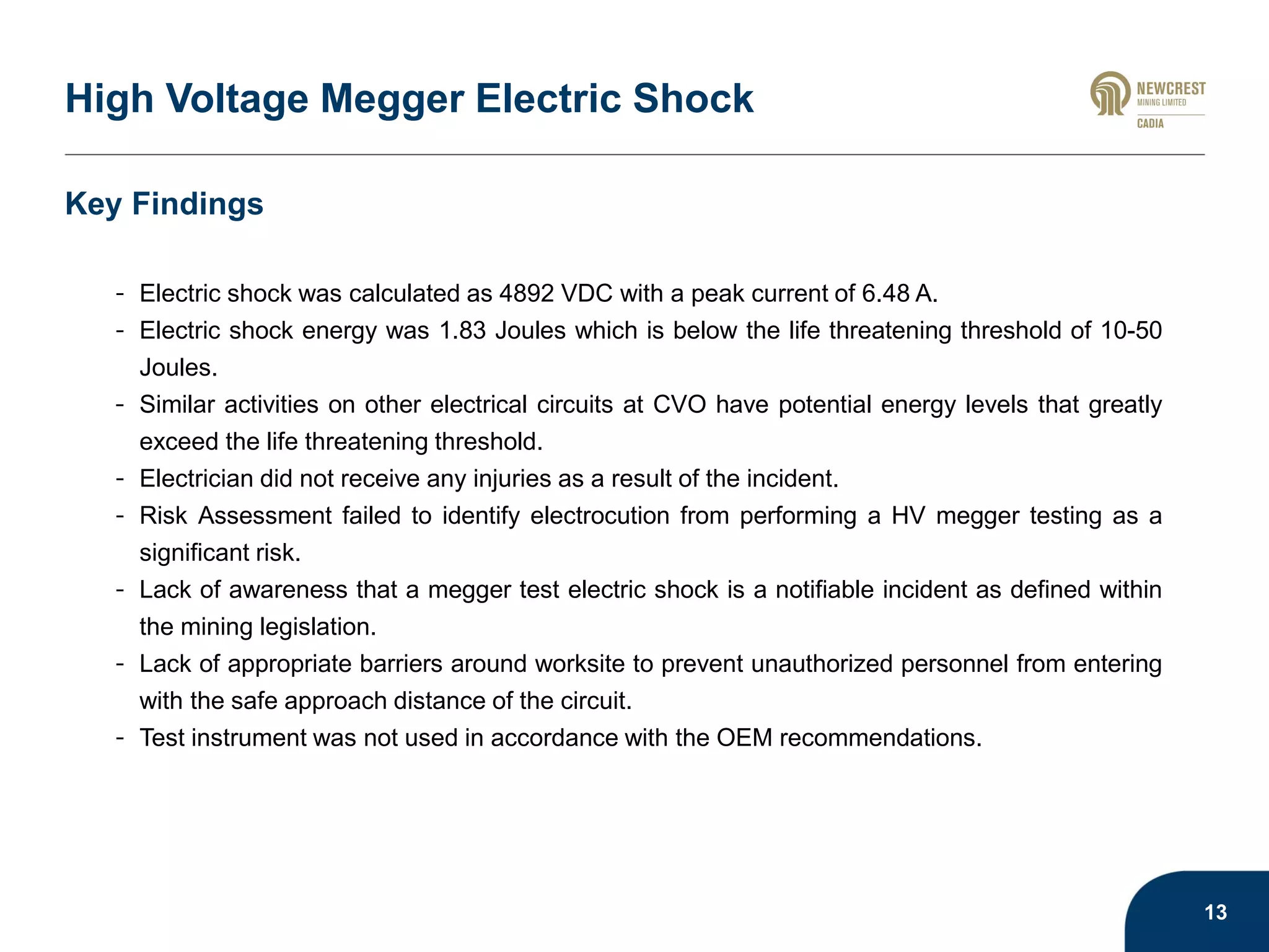 High voltage megger electric shock Omer Saeed | PDF