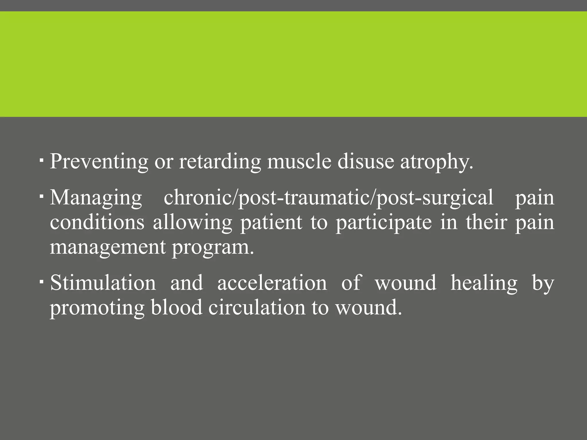 High voltage pulsed galvanic stimulation PPT