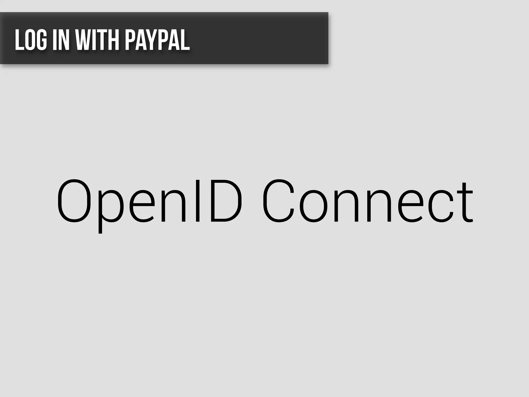 Log In with PayPal
OpenID Connect
 