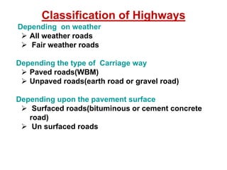 Highway notes (planning, alignment, & geometric design ) | PDF