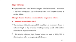 Sight Distance Highway Engineering Comprehensive Civil Engineering Mini Project on New Highway Design and ...