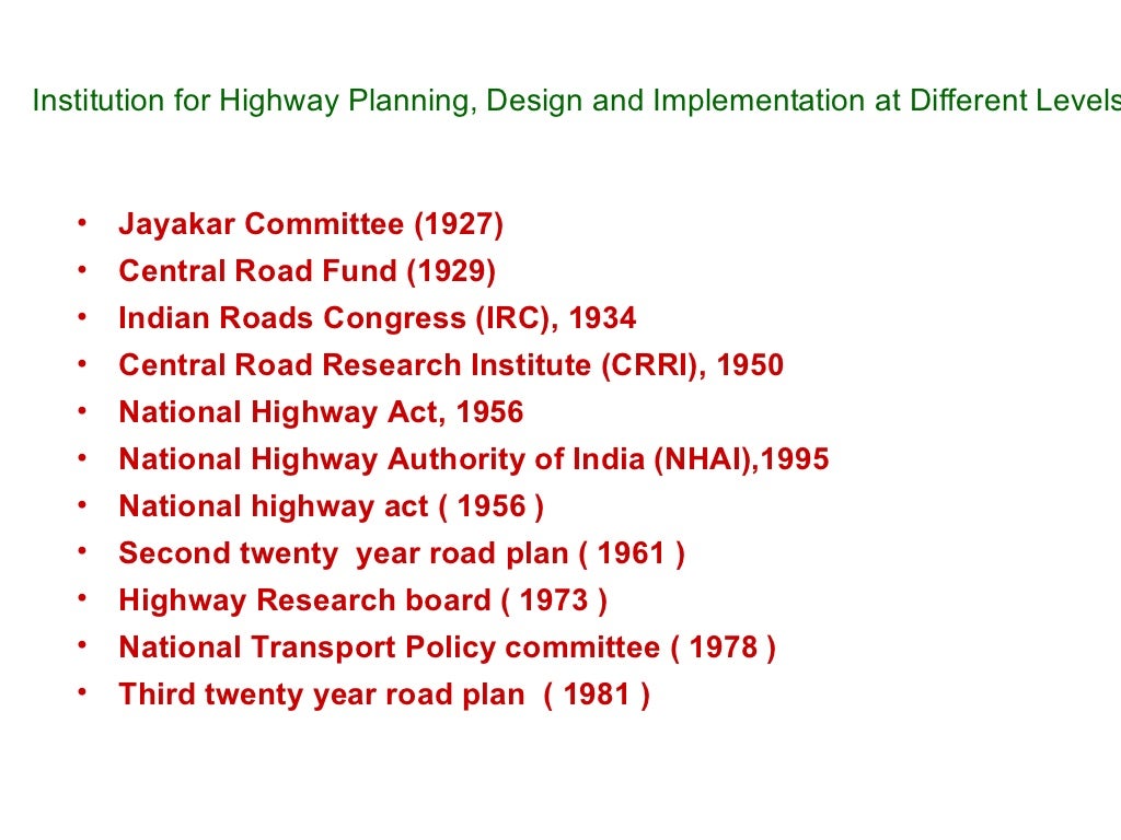 Highway unit-1-hand-outs