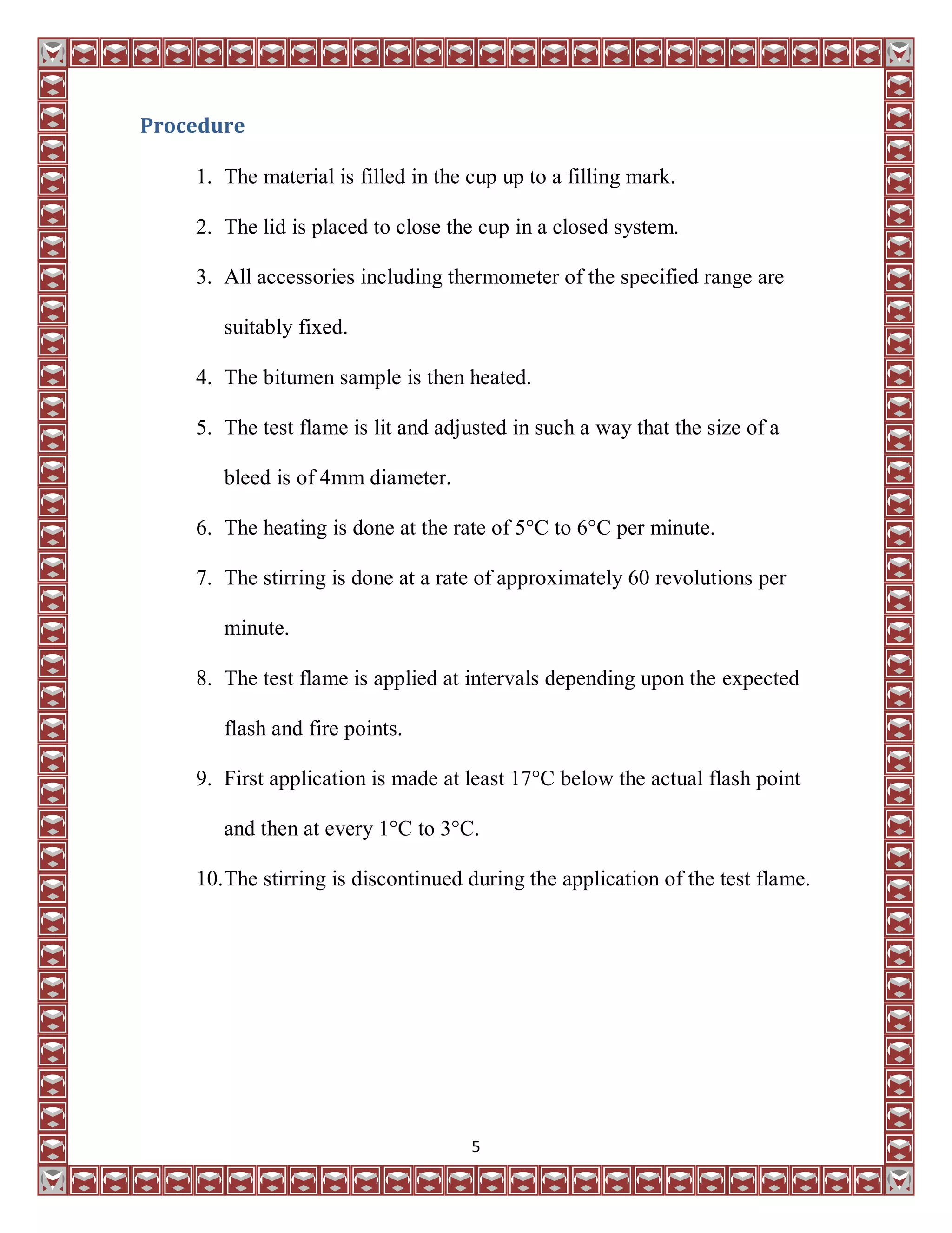 Flash and Fire Point of Bitumen | PDF