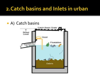  A) Catch basins
 