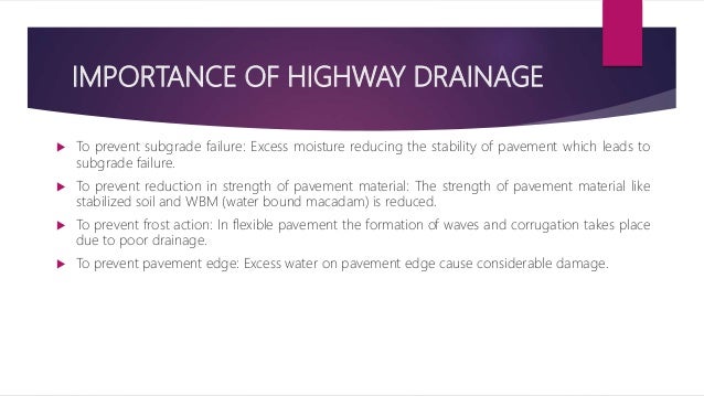 Highway Drainage System