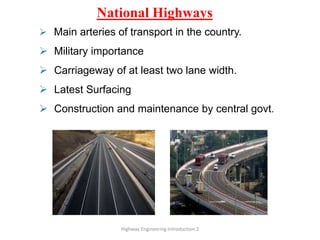 Highway engineering : Introduction 2 | PPTX