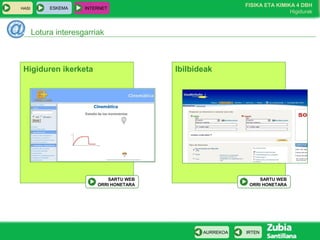HASI

ESKEMA

FISIKA ETA KIMIKA 4 DBH
Higidurak

INTERNET

Lotura interesgarriak

Higiduren ikerketa

Ibilbideak

SARTU WEB
ORRI HONETARA

SARTU WEB
ORRI HONETARA

AURREKOA

IRTEN

 