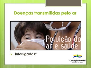 Doenças transmitidas pelo ar
 Interligadas*
 