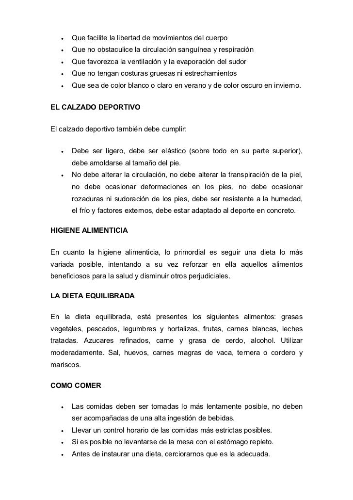 Higiene En El Deporte
