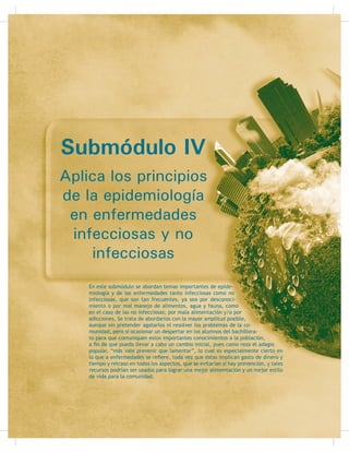 Individuales: Estos hábitos los aplicamos de manera personal para conservar
QXHVWUD VDOXG (QWUH HOORV HQFRQWUDPRV ORV VLJXLHQWHV
, $VHR GHO FXHUSR 3DUD FRQVHUYDU HO FXHUSR OLPSLR LPSHGLU HQIHUPHGDGHV WH-
ner una buena apariencia y gozar de
bienestar general, se necesita adoptar
los siguientes hábitos higiénicos:
a) bañarse diariamente con agua y
jabón;
b) HQMXDJDUVH FRQ VXÀFLHQWH DJXD
para eliminar completamente el
jabón;
c) secar correctamente el cuerpo con
una toalla limpia y libre de gérmenes;
d) XWLOL]DU URSD OLPSLD  FyPRGD
,, $VHR GH OD ERFD /D ERFD HV SDUWH LQWH-
gral y funcional del cuerpo, por lo que
es preciso mantenerla limpia y libre de
cualquier enfermedad (caries dental),
para lo cual se recomienda:
a) cepillarse los dientes por lo menos
tres veces al día o después de cada
comida;
b) utilizar hilo dental para limpiar los
espacios entre los dientes;
c) visitar al odontólogo por lo menos
FDGD VHLV PHVHV
,,, $VHR GH ODV PDQRV (V LPSRUWDQWH ODYDUVH ODV PDQRV DQWHV GH FRPHU  FRFLQDU
 GHVSXpV GH LU DO EDxR
El asearse de manera correcta las ma-
nos involucra las siguientes acciones:
a) lavar las manos con agua y jabón,
restregándolas bien, abarcando las
palmas, la zona entre los dedos,
las muñecas y los antebrazos;
b) limpiar las uñas, utilizando un cepillo;
c) enjuagar con bastante agua limpia,
restregándolas con fuerza una con-
tra la otra para eliminar la sucie-
dad y el jabón;
d) VHFDUODV FRQ XQ SDxR OLPSLR R WRDOOD GHVHFKDEOH
)LJXUD  $VHR GHO FXHUSR
)LJXUD  $VHR GH OD ERFD
)LJXUD  $VHR GH ODV PDQRV
30
Higiene y salud comunitaria
 