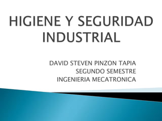 DAVID STEVEN PINZON TAPIA
SEGUNDO SEMESTRE
INGENIERIA MECATRONICA
 