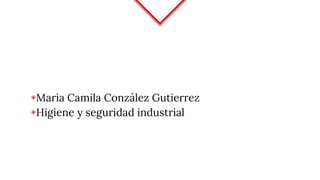 ◈Maria Camila Conzález Gutierrez
◈Higiene y seguridad industrial
 